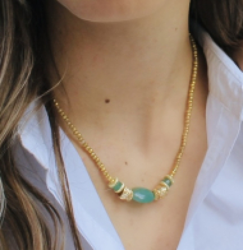 Wholesaler Les Précieuses - Gold Anissa necklace and natural pearls