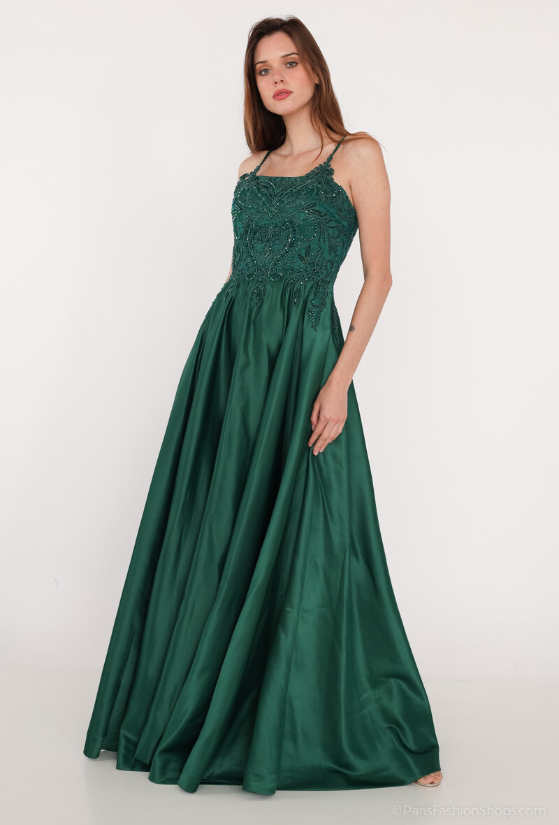 Grossiste Les Voiliers - Robe longue de soirée satinée