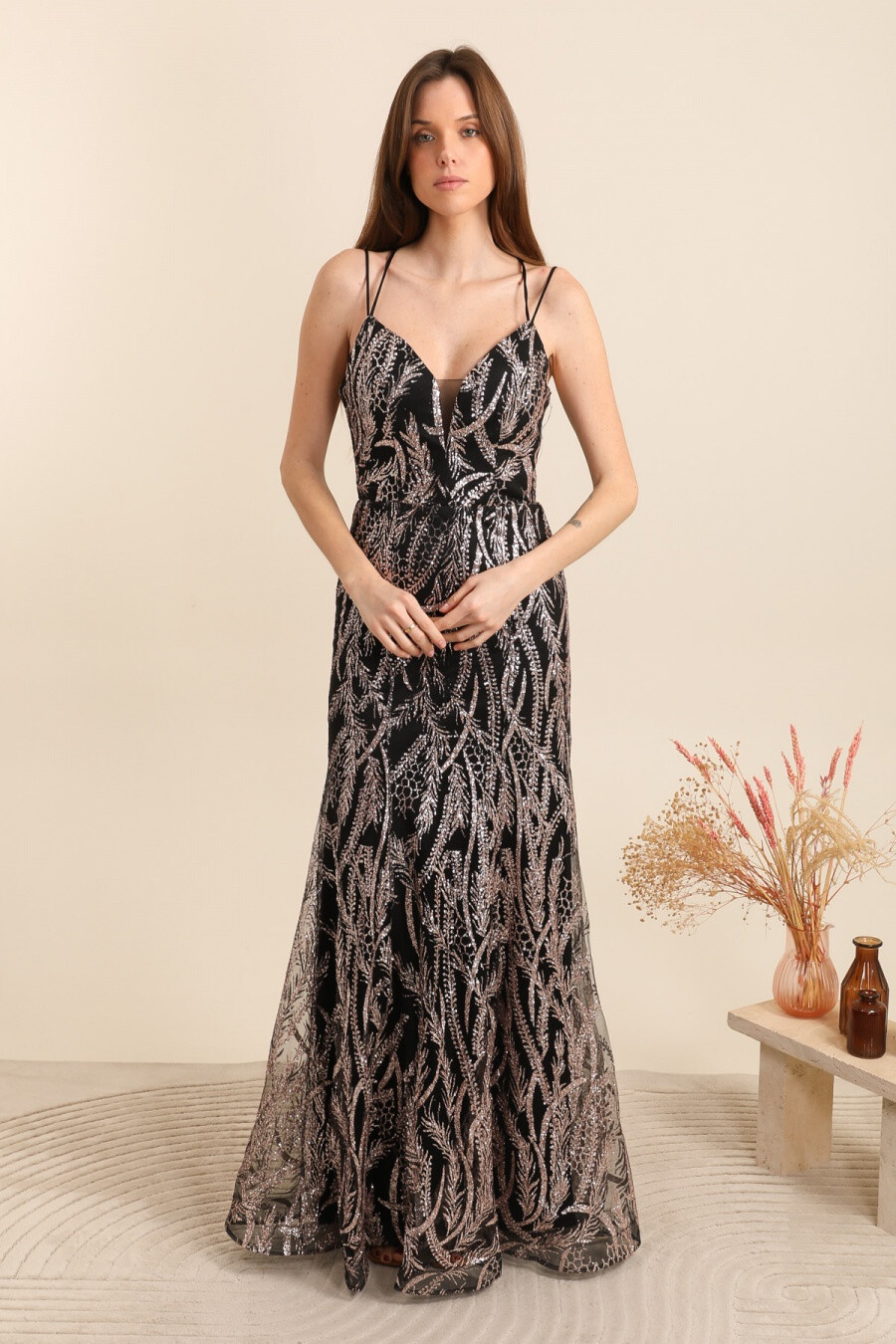 Grossiste Les Voiliers - Robe sirène longue strassée