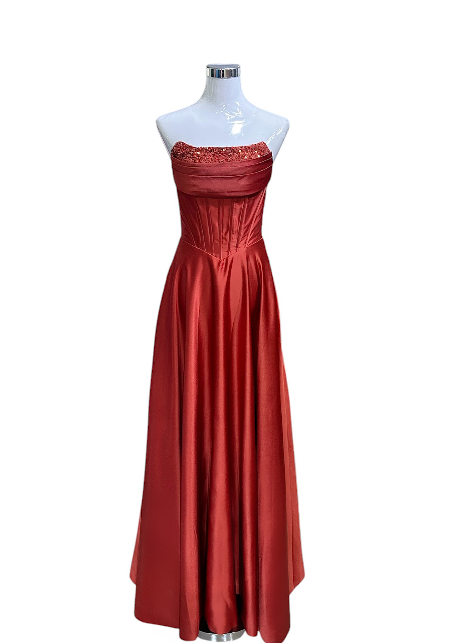 Mayorista Les Voiliers - Vestido sin tirantes con pedrería