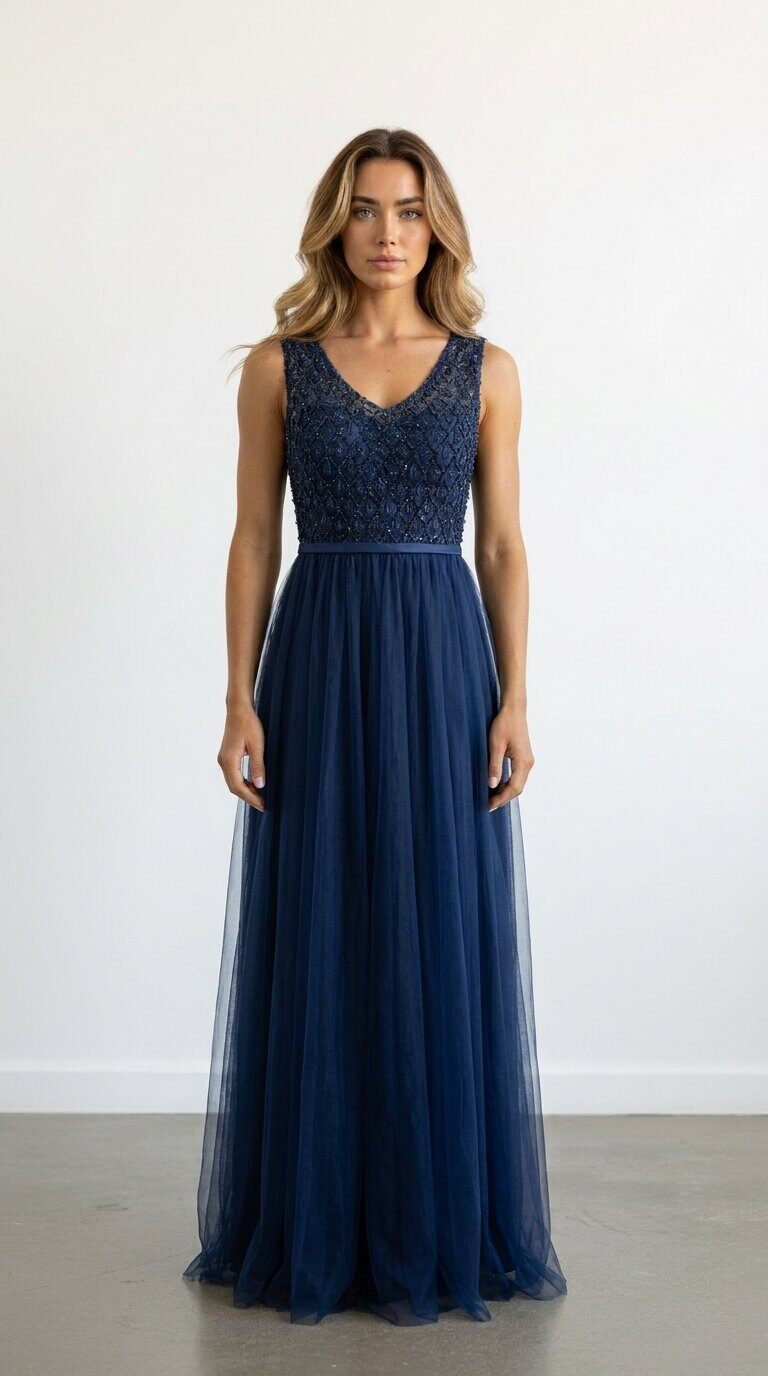 Grossiste Les Voiliers - Robe de cérémonie en tulle et strass
