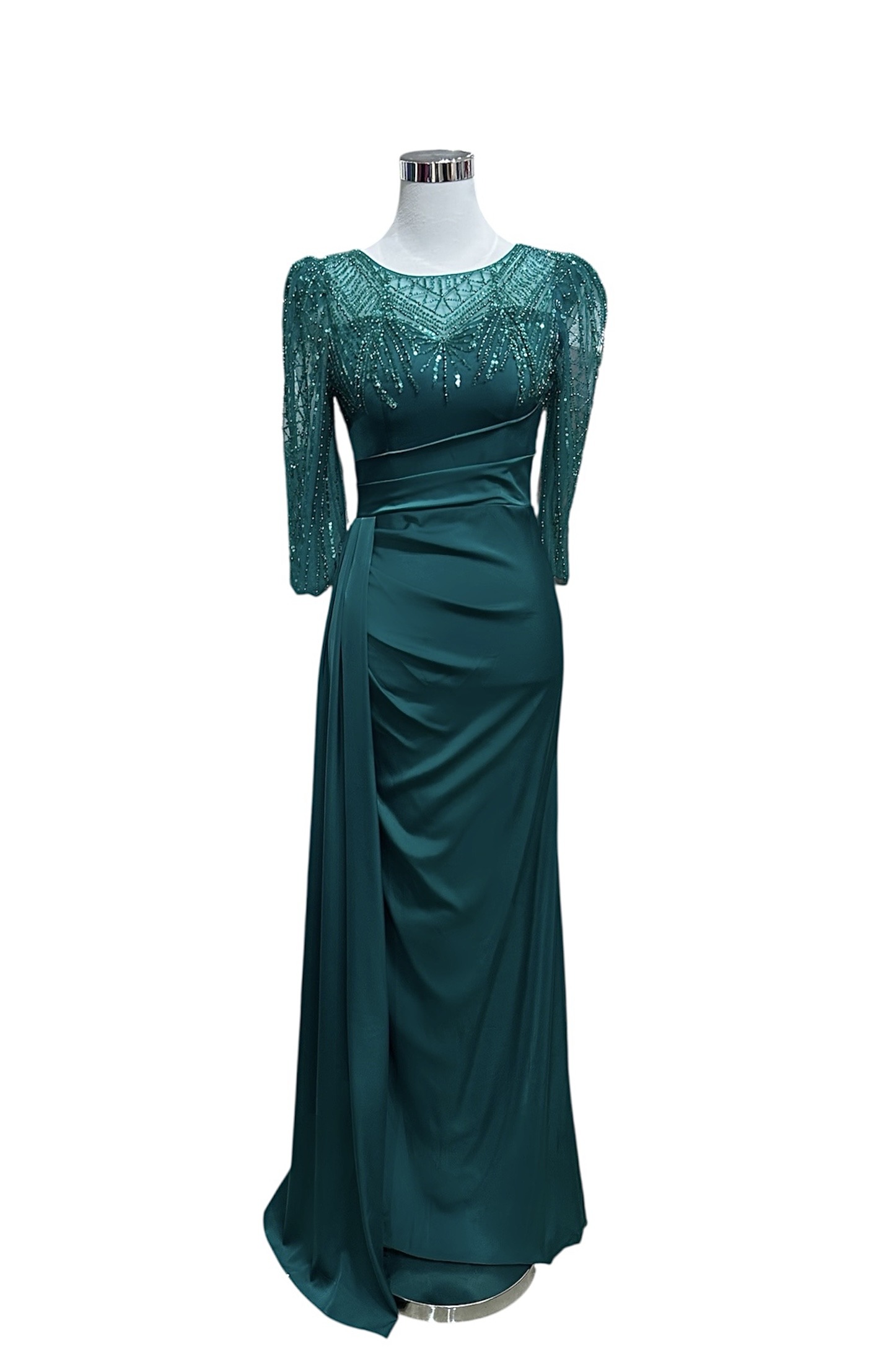 Wholesaler Les Voiliers - Beaded evening dress with sleeves