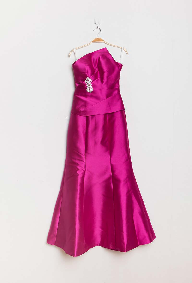 Grossiste Les Voiliers - Robe longue de soirée satinée