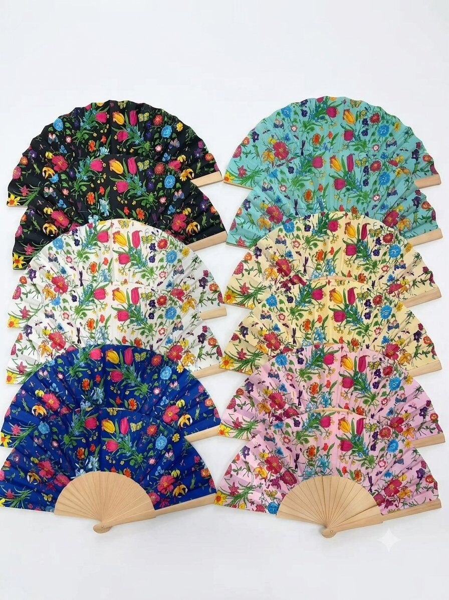 Grossiste LEXA PLUS - Éventail bois à motifs