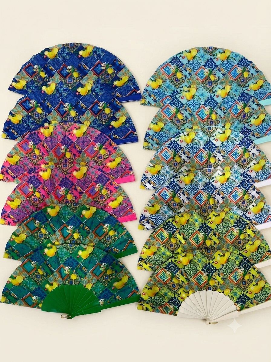 Mayorista LEXA PLUS - Abanicos con estampados de limón siciliano