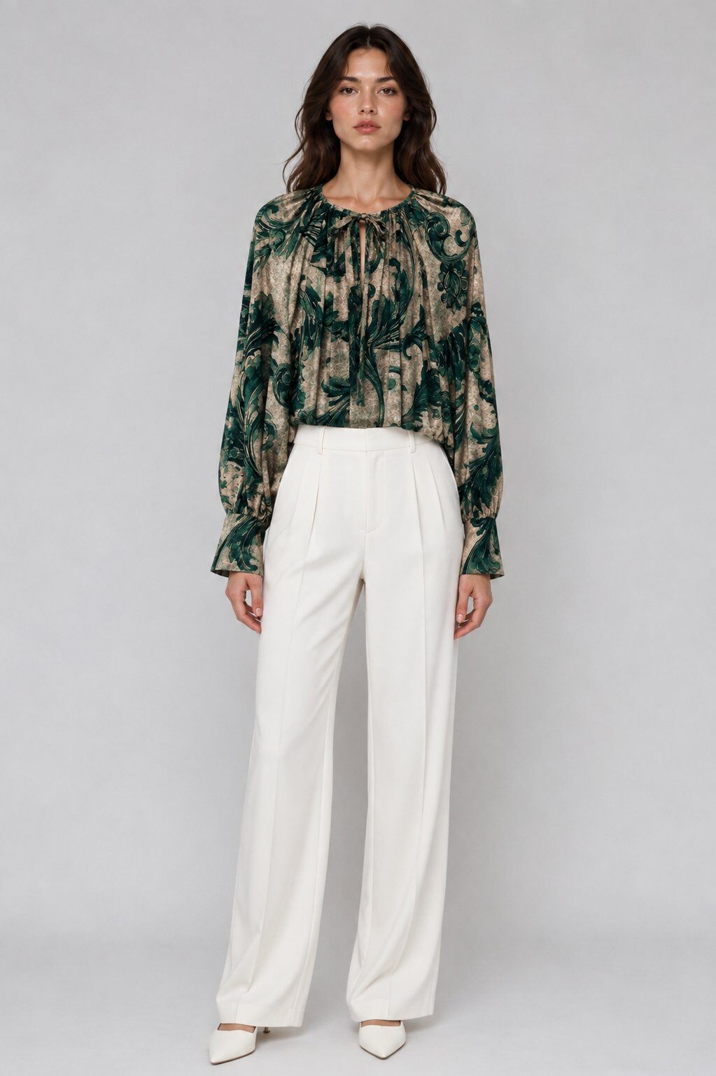 Wholesaler LI.FE STYLE - Viscose blouse with botanical print
