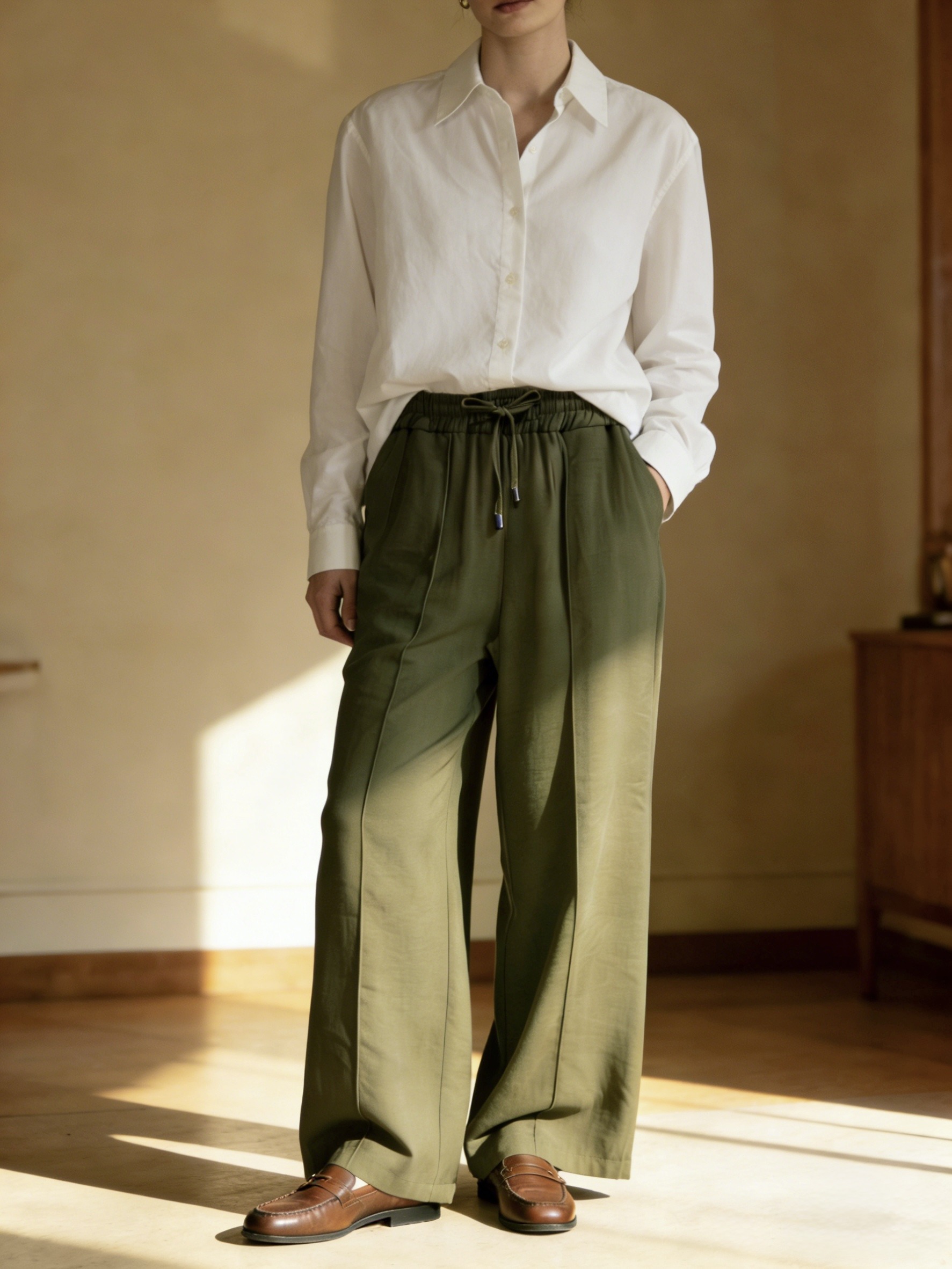 Grossiste LI.FE STYLE - Pantalon Palazzo Effortless Chic effet lin viscose