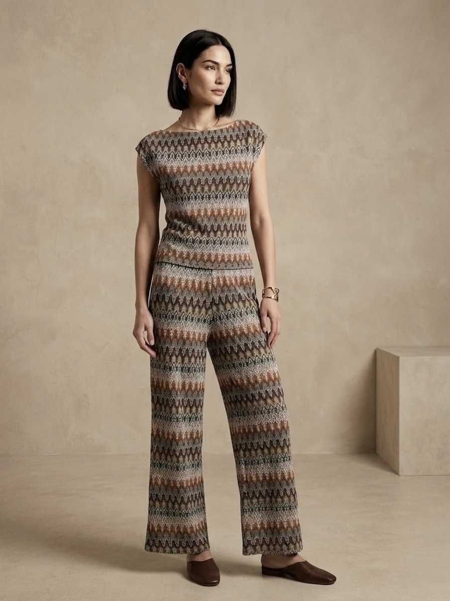 Großhändler LI.FE STYLE - Palazzo-Hose Sinfonie Zick-Zack