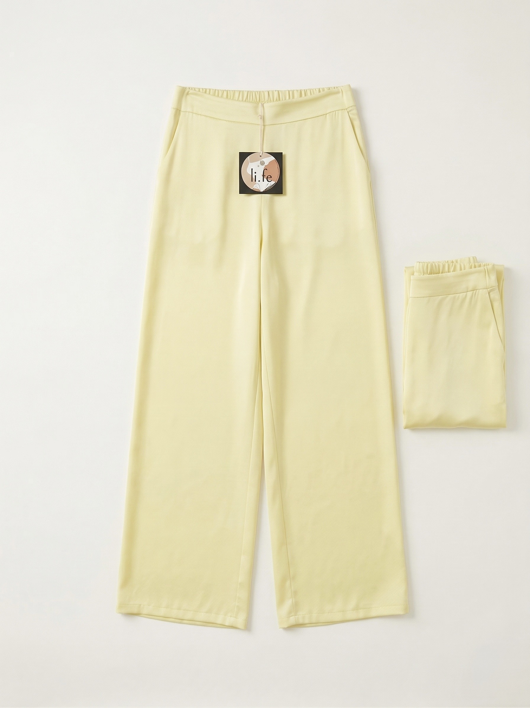 Grossiste LI.FE STYLE - Pantalon palazzo élégant en satin de viscose