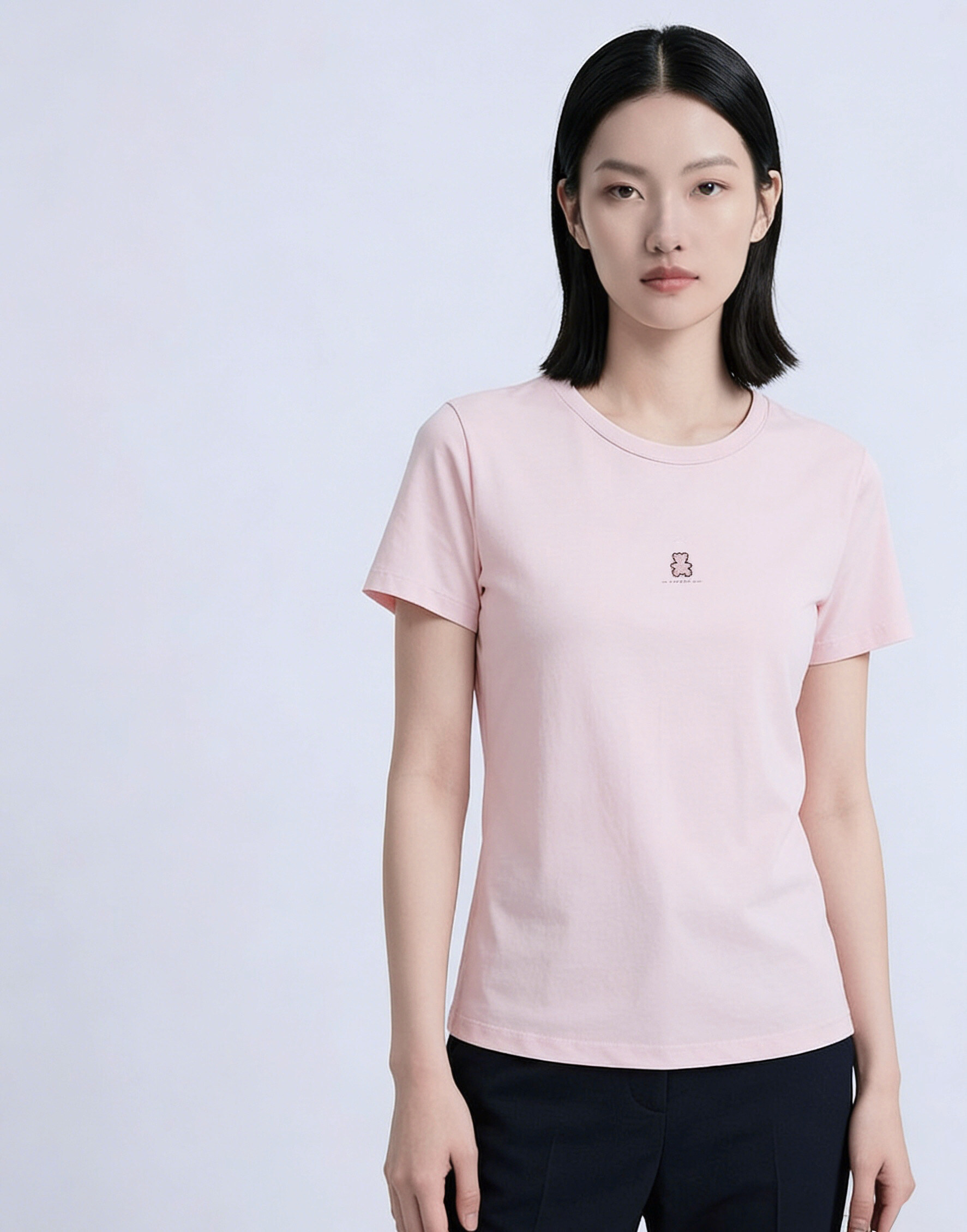 Wholesaler LI.FE STYLE - Teddy Bear T-shirt with rhinestones and glitter