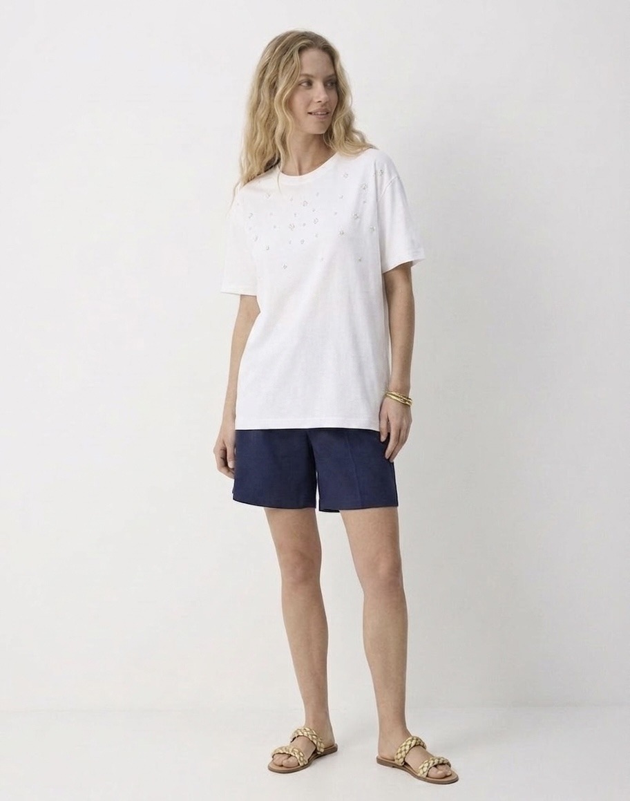 Mayorista LI.FE STYLE - Camiseta con strass