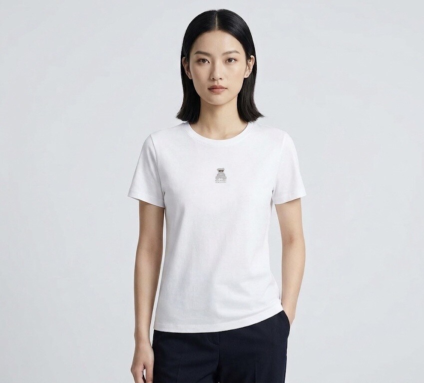 Wholesaler LI.FE STYLE - T-SHIRT Teddy Bear with Sunglasses in Cotton