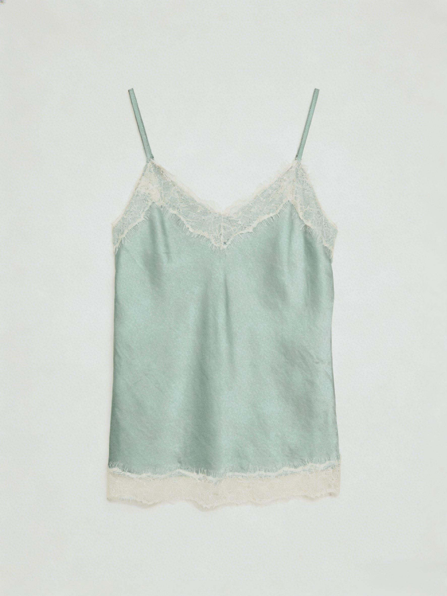 Grossiste LI.FE STYLE - Haut en dentelle romantique bohème satiné en viscose
