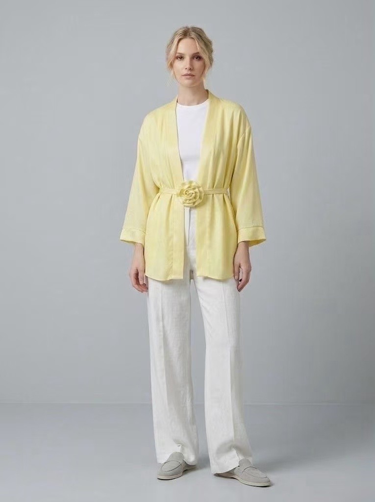 Wholesaler LI.FE STYLE - Kimono jacket with belt