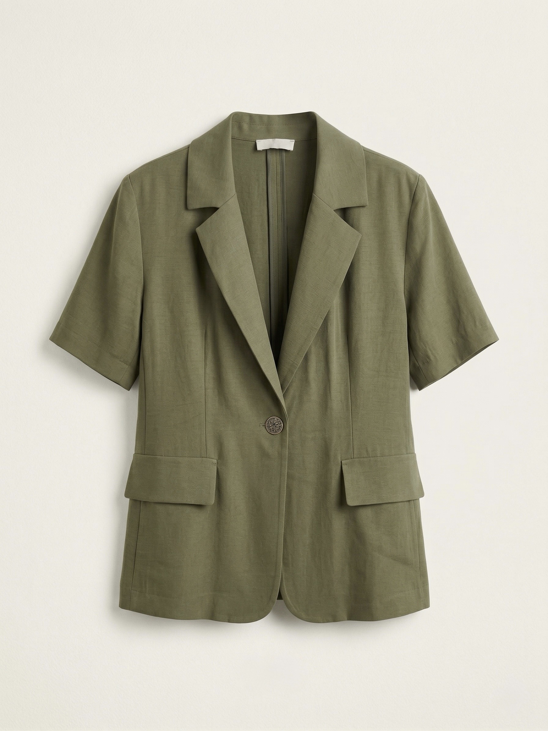 Grossiste LI.FE STYLE - Blazer fluide à manches courtes en mélange de rayonne