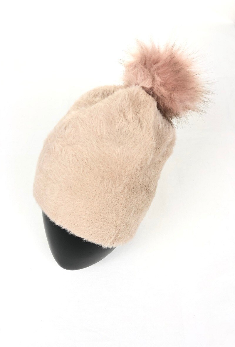 Grossiste Lidy's - Bonnet effet duveteux avec pompon