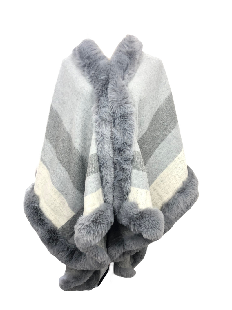 Grossiste Lidy's - Poncho Fausse Fourrure