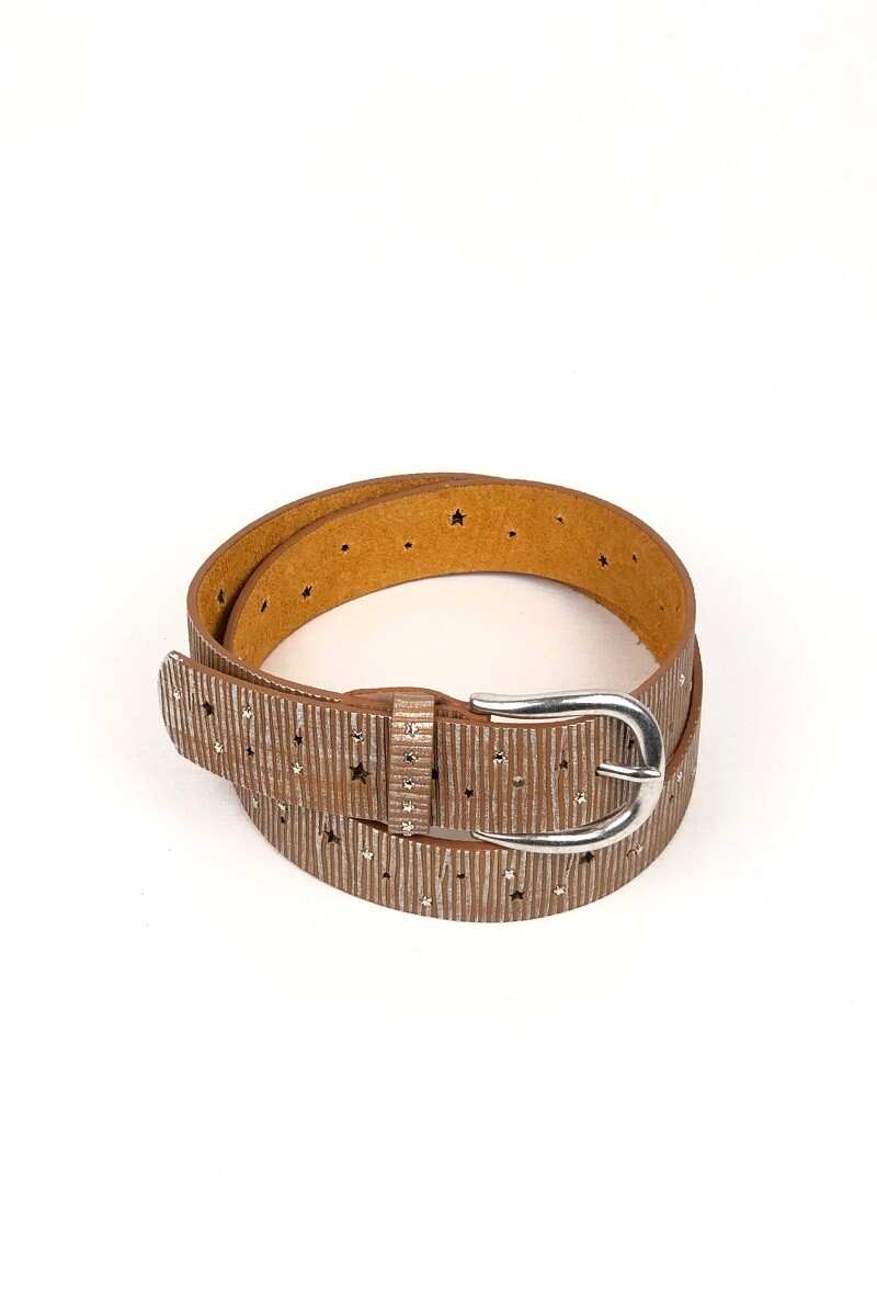 Grossiste Lidy's - Ceinture à motif rayé et étoiles ajourées