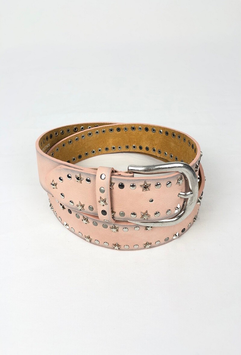 Wholesaler Lidy's - Star-studded belt with silver buckle