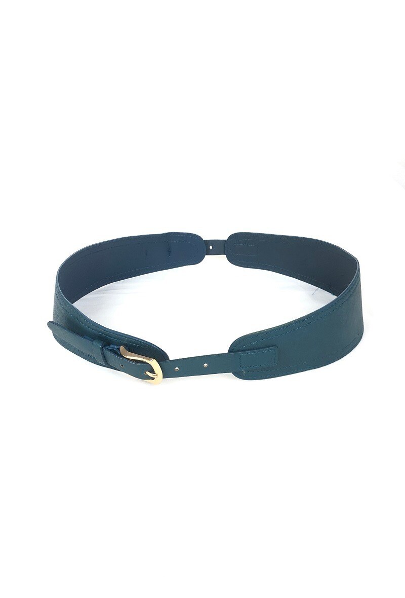 Wholesaler Lidy's - Wide belt with a delicate gold buckle and rounded cutout