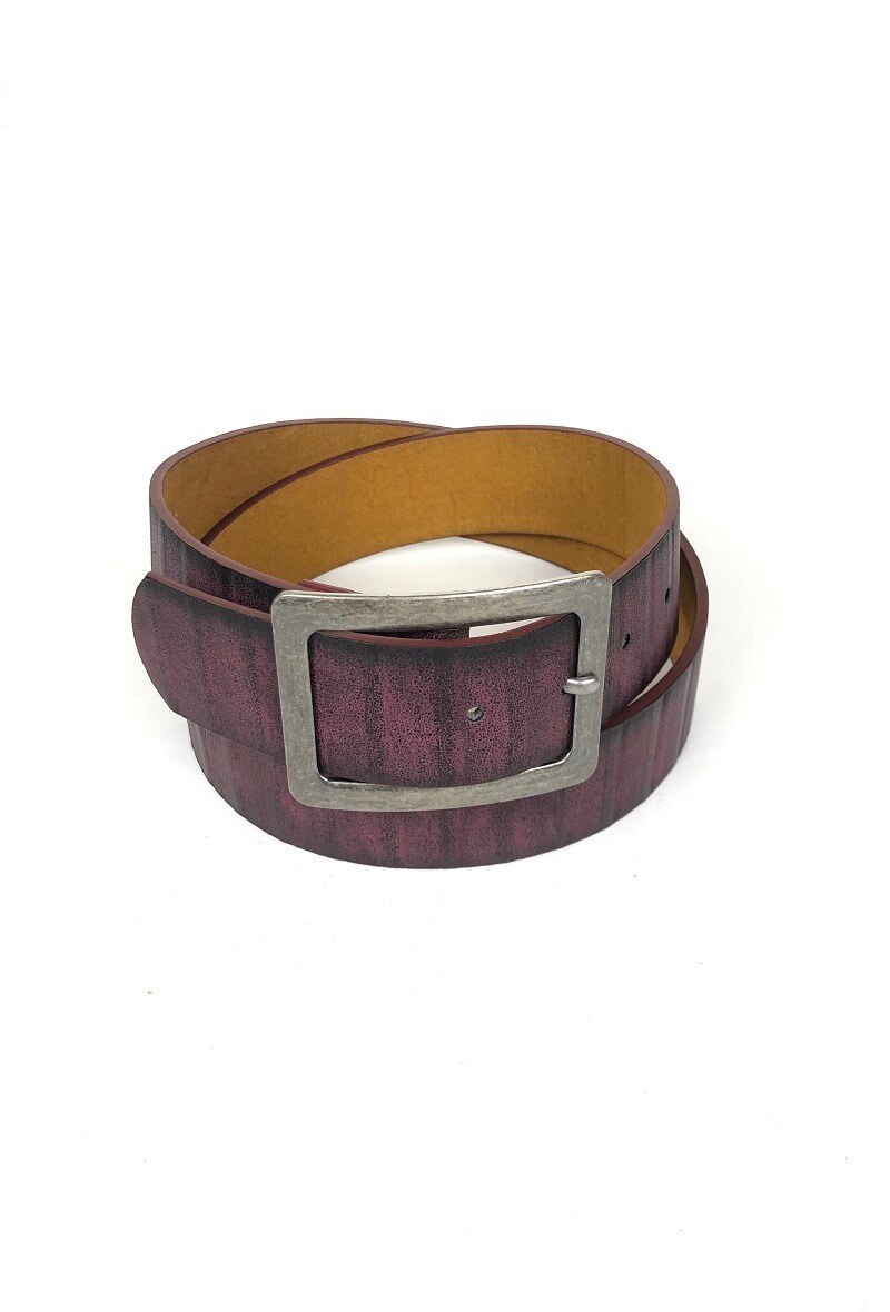Wholesaler Lidy's - Solid belt with aged-effect rectangular buckle