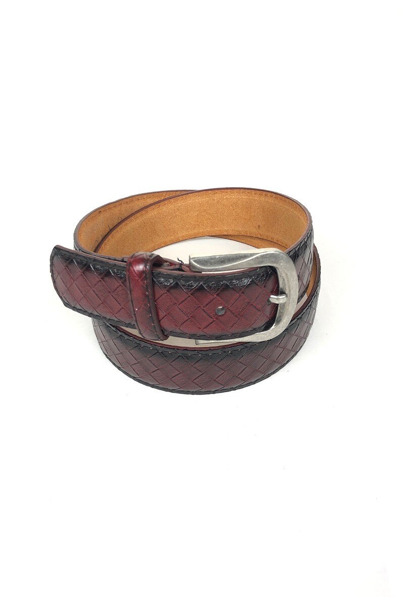 Wholesaler Lidy's - Textured belt with antique silver buckle