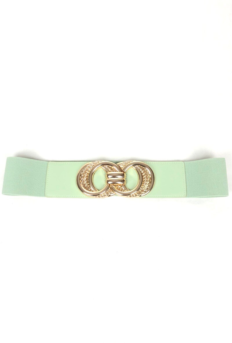 Wholesaler Lidy's - Elastic belt with intertwined gold buckle