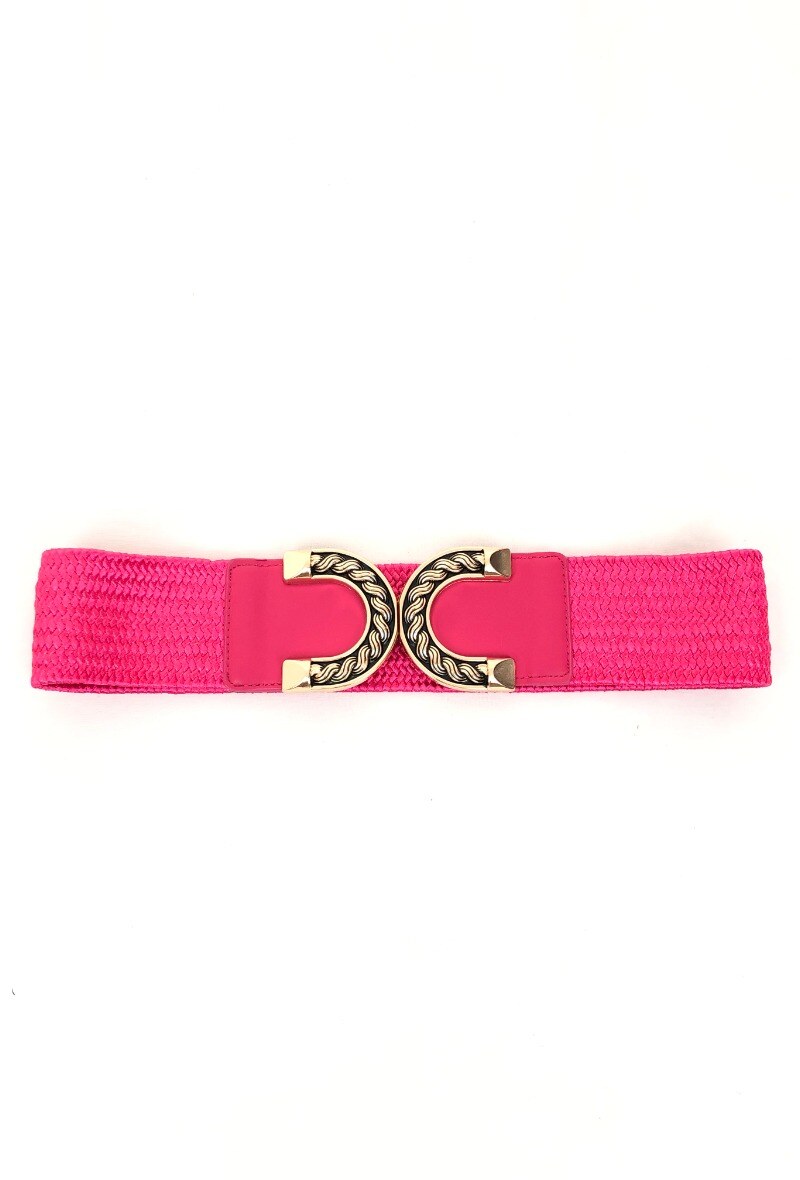 Wholesaler Lidy's - Elastic belt with decorative double C clasp