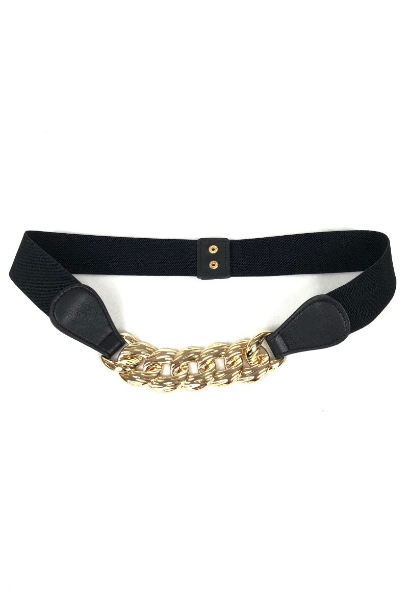Wholesaler Lidy's - Elastic belt with central gold chain