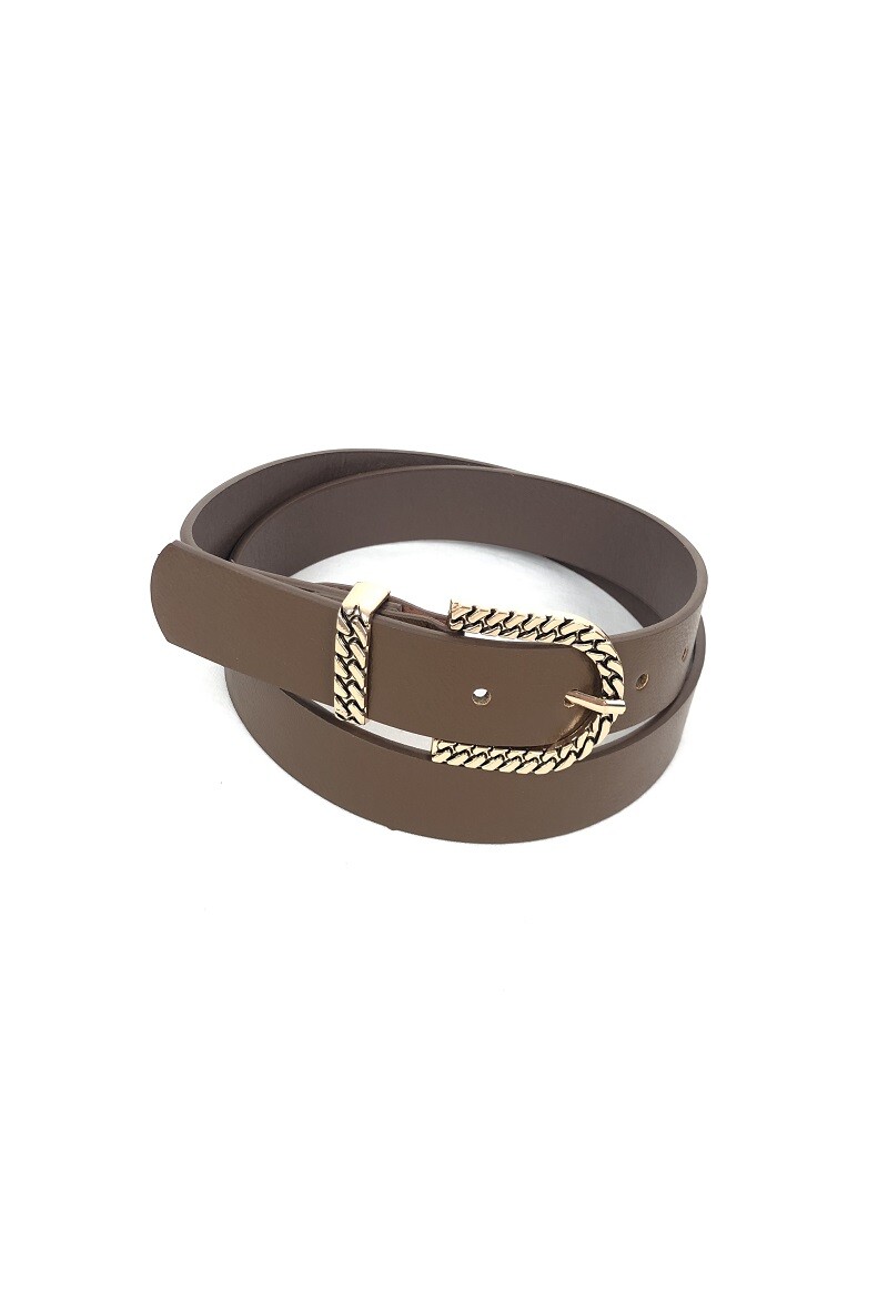 Grossiste Lidy's - Ceinture unie à boucle style chaîne
