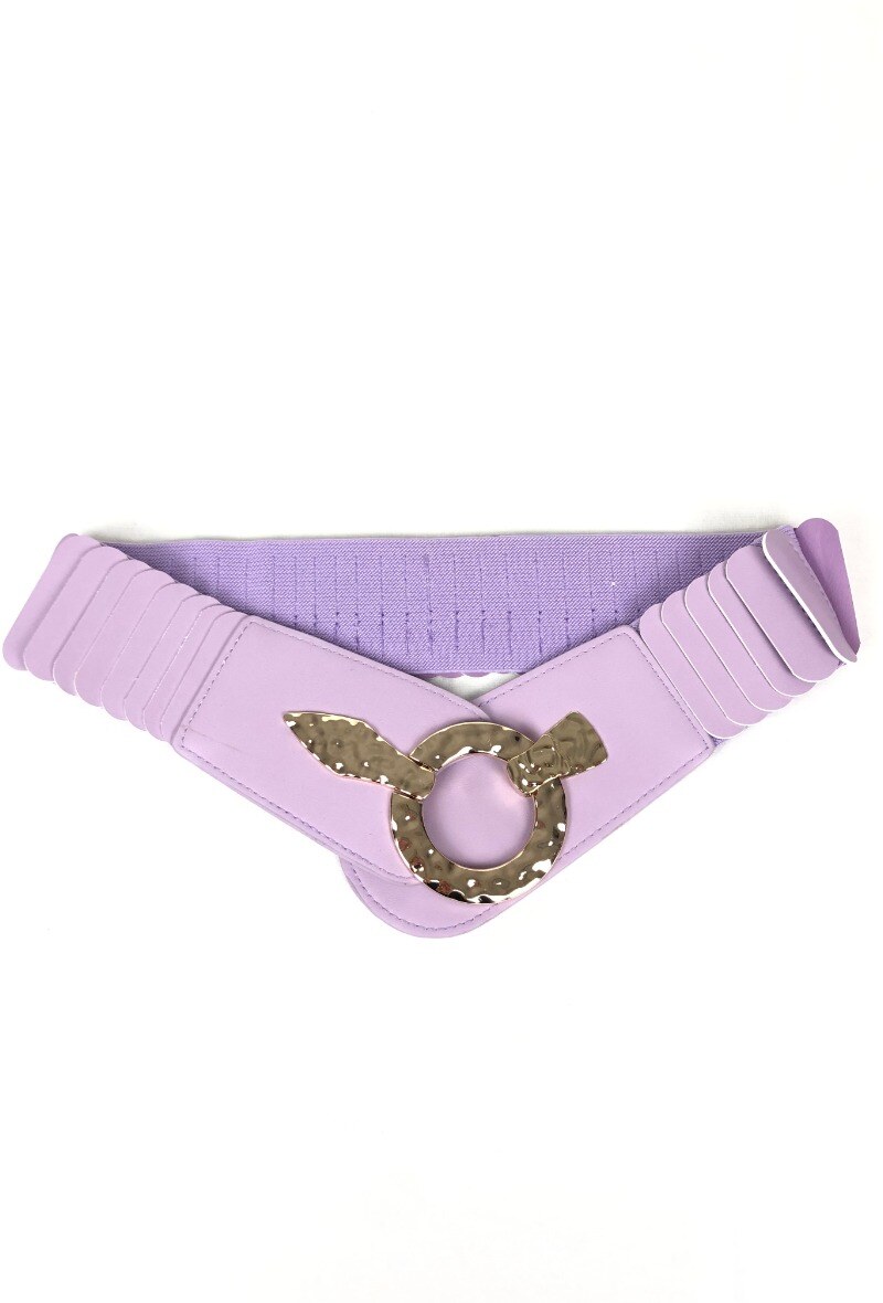 Grossiste Lidy's - Ceinture élastique à boucle martelée ronde