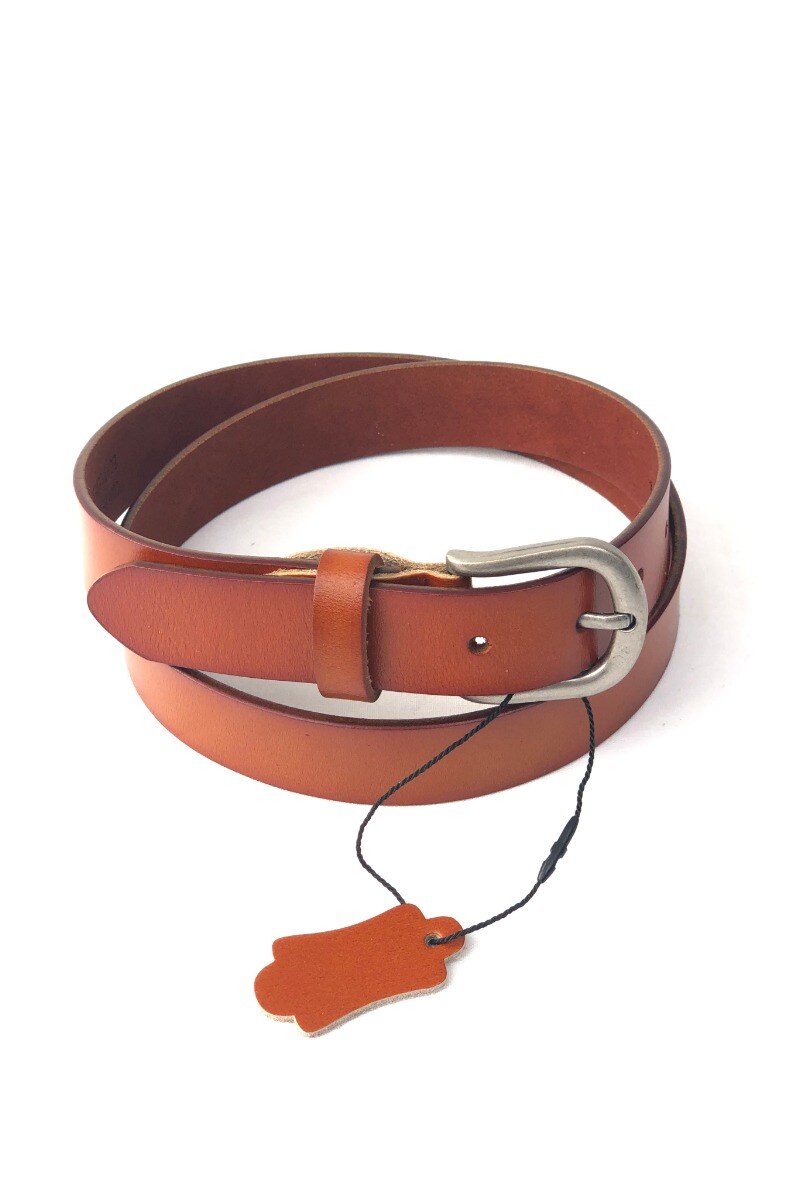Grossiste Lidy's - Ceinture unie en cuir lisse à boucle ovale