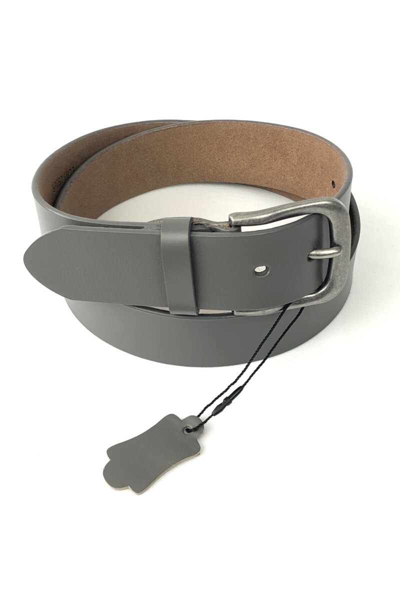 Grossiste Lidy's - Ceinture unie en cuir lisse à boucle rectangulaire brossée