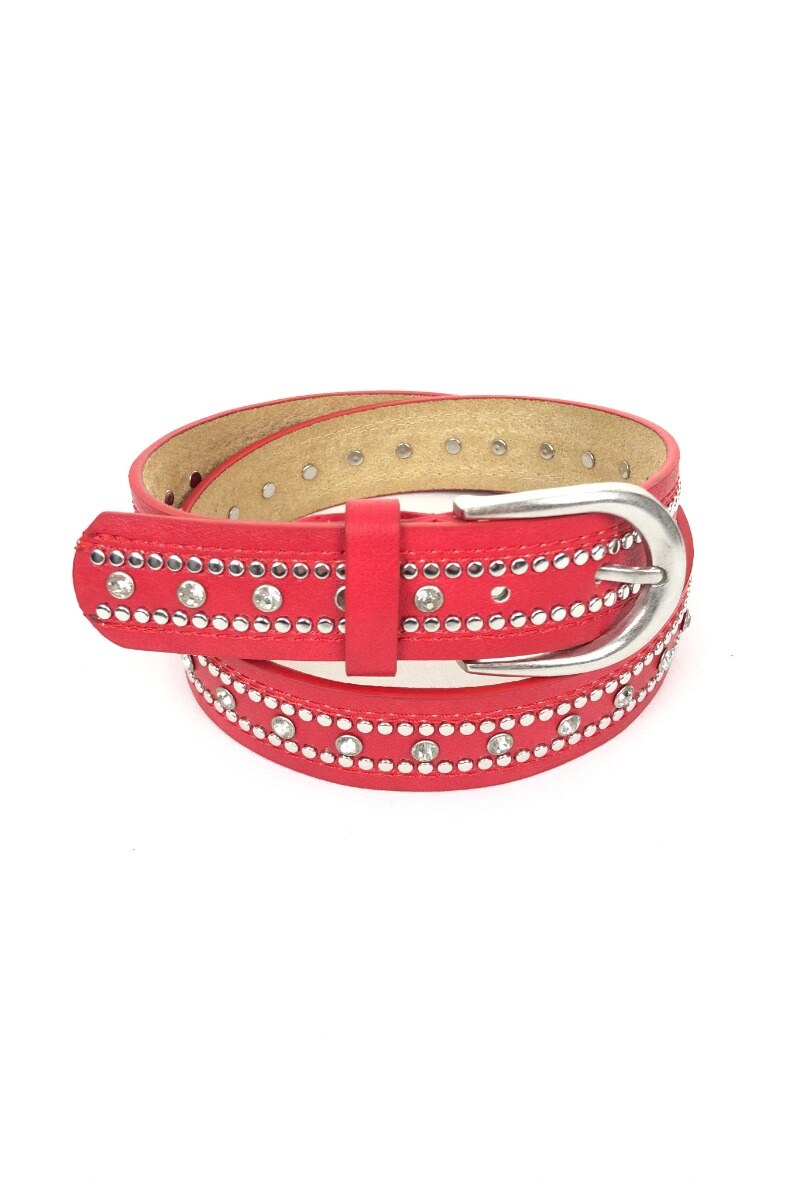 Wholesaler Lidy's - Sparkling geometric patterned studded belt