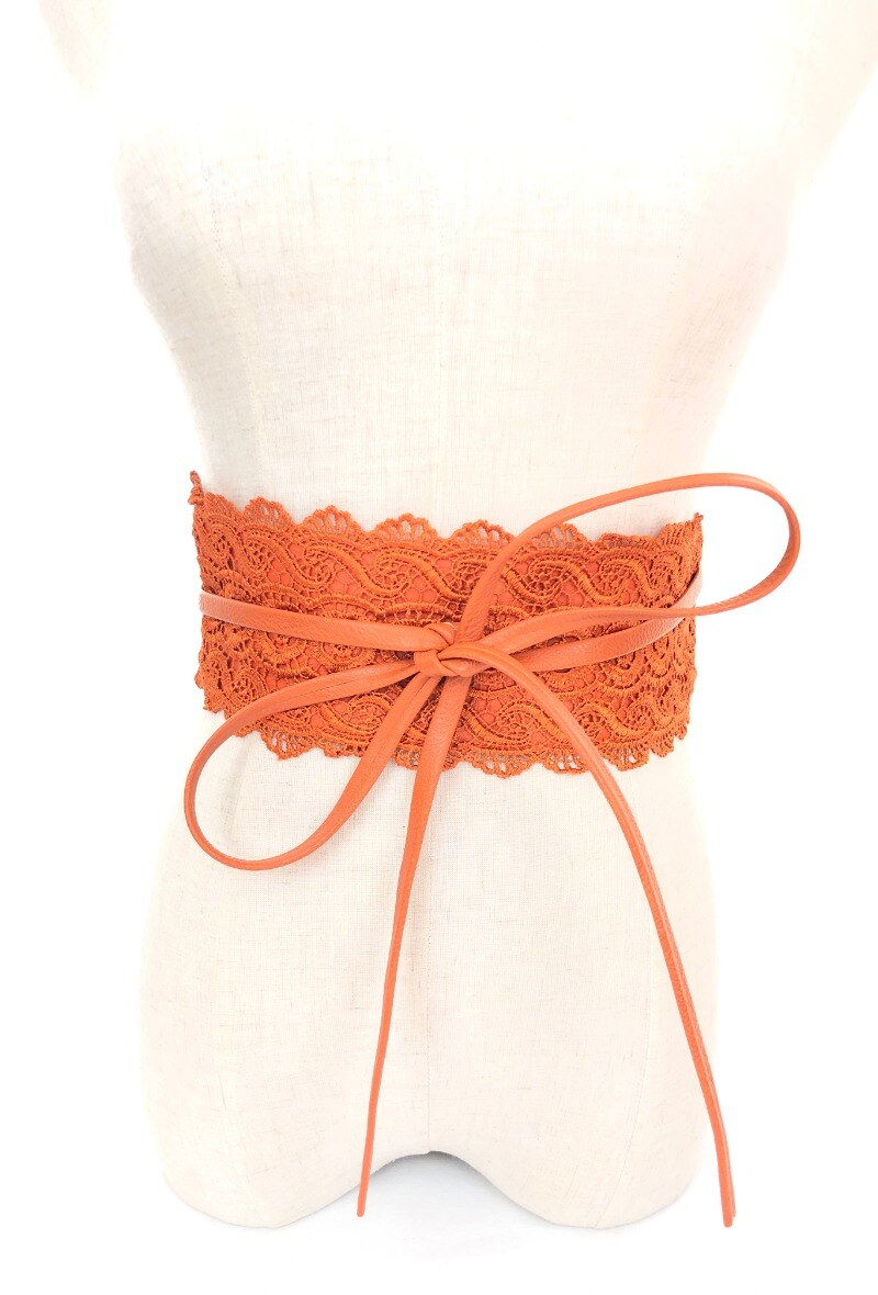 Grossiste Lidy's - Ceinture obi en dentelle à nouer