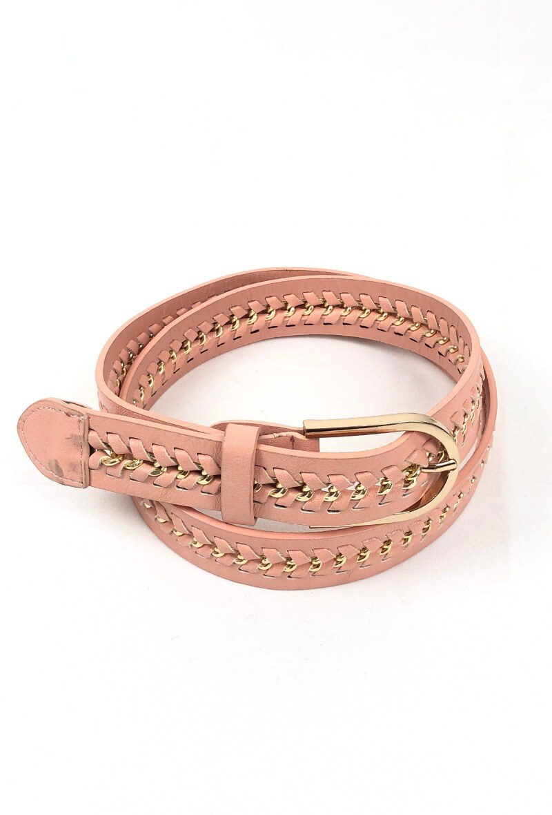 Wholesaler Lidy's - Braided belt with interwoven chain
