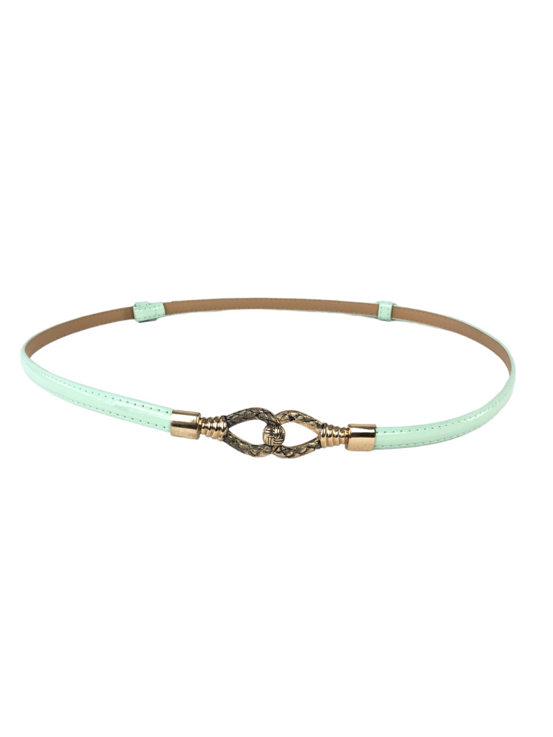 Grossiste Lidy's - Ceinture fine vernie avec boucle dorée fantaisie