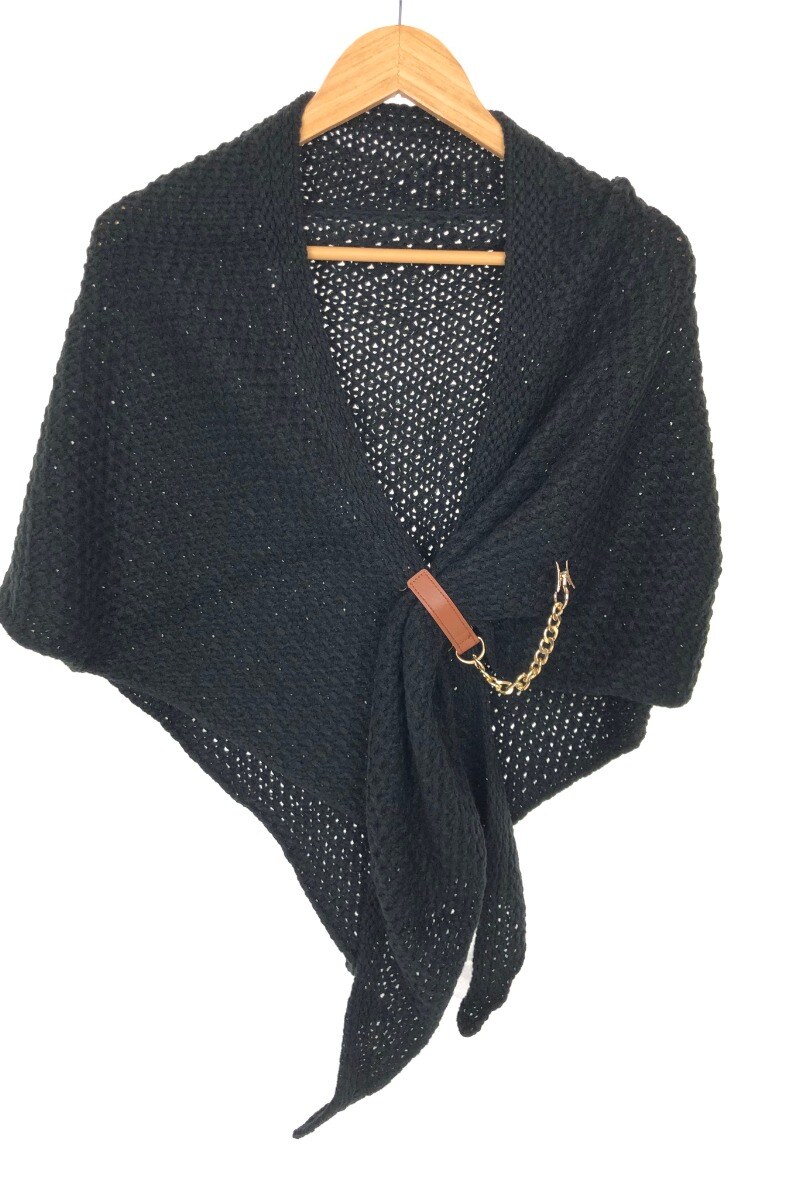 Wholesaler Lidy's - Poncho with chain and strap fastening