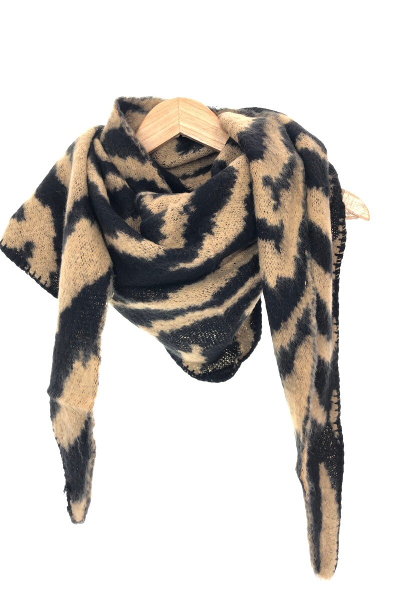 Wholesaler Lidy's - Triangular scarf with zebra pattern
