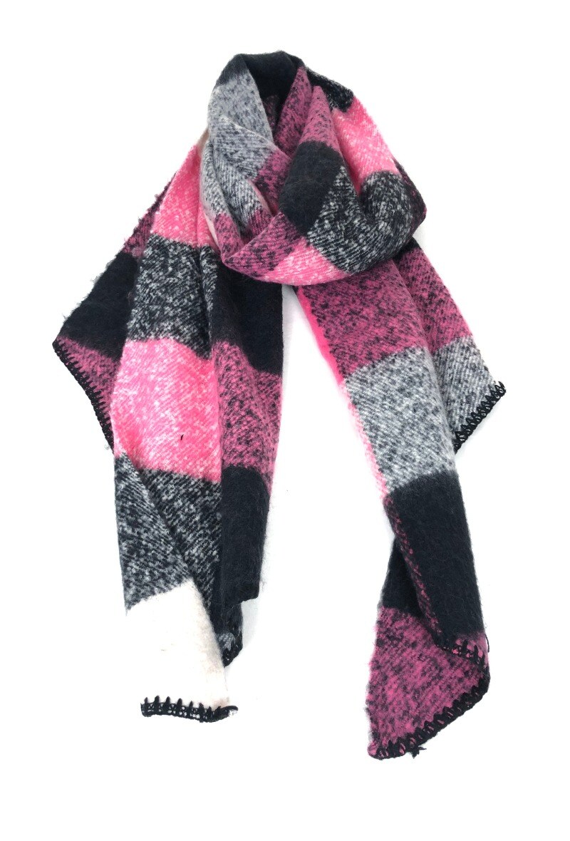 Wholesaler Lidy's - Brushed checkered scarf