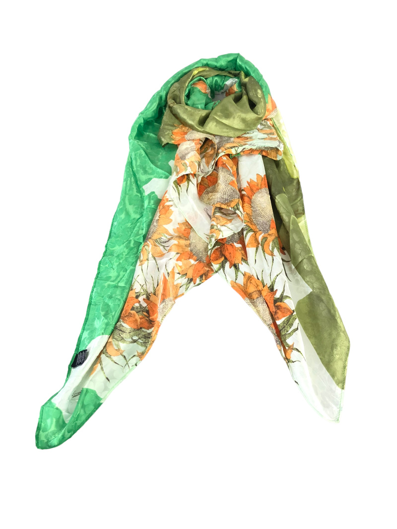 Mayorista Lidy's - Pañuelo con estampado de girasoles y toques artísticos