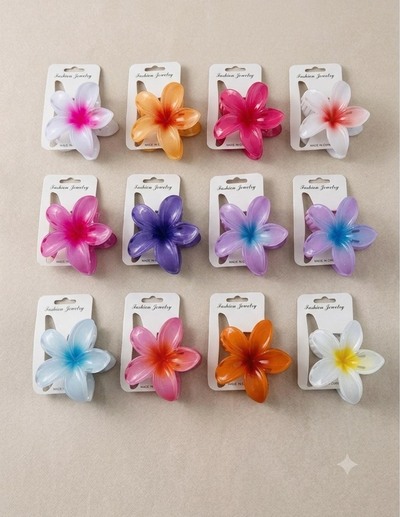 Grossista Lili à la plage - Fermacapelli a forma di fiore – Set da 12 Grossista Lili à la plage - Fermacapelli a forma di fiore – Set da 12