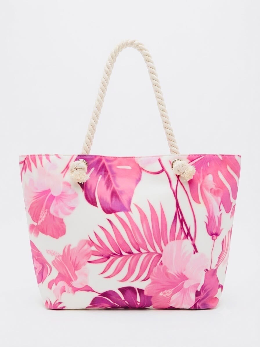 Wholesaler Lili à la plage - Pink Palm Beach Bag