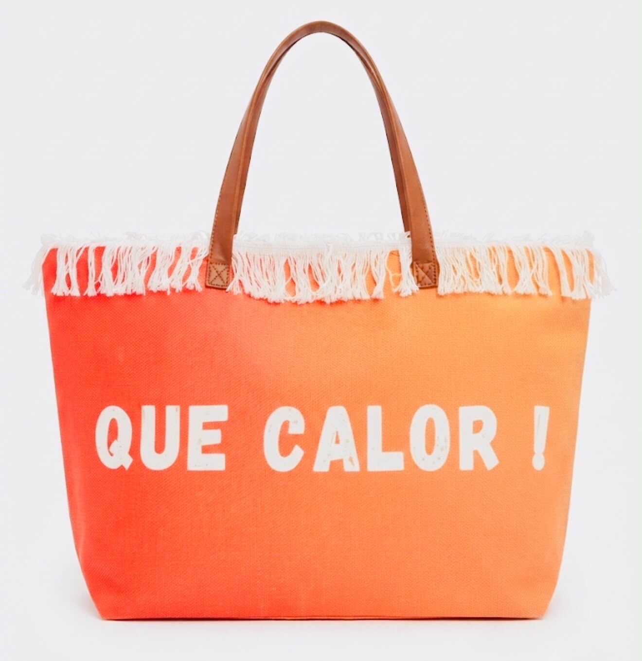 Wholesaler Lili à la plage - Beach bag “Que Calor! " orange