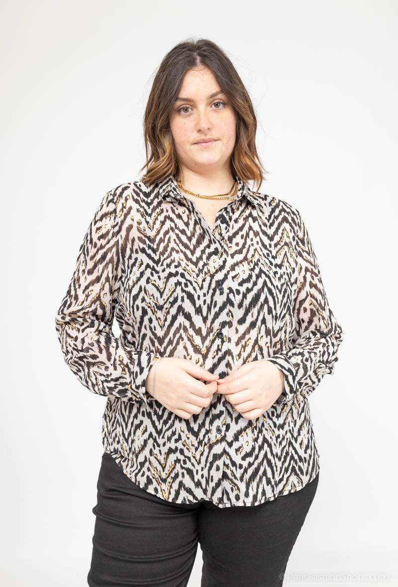 Grossiste Lilie Plus - Chemises à imprimé grande taille
