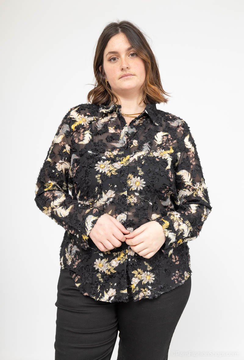 Grossiste Lilie Plus - chemise avec imprimé floral grande taille