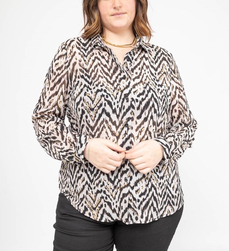 Grossiste Lilie Plus - chemises avec imprime taille plus lxl xlxxl