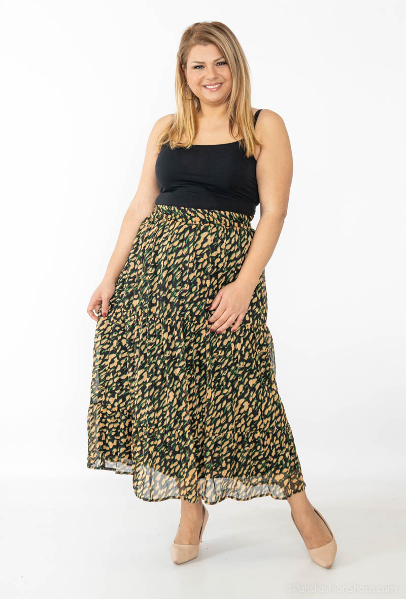 Grossiste Lilie Plus - Jupes à imprimé grande taille