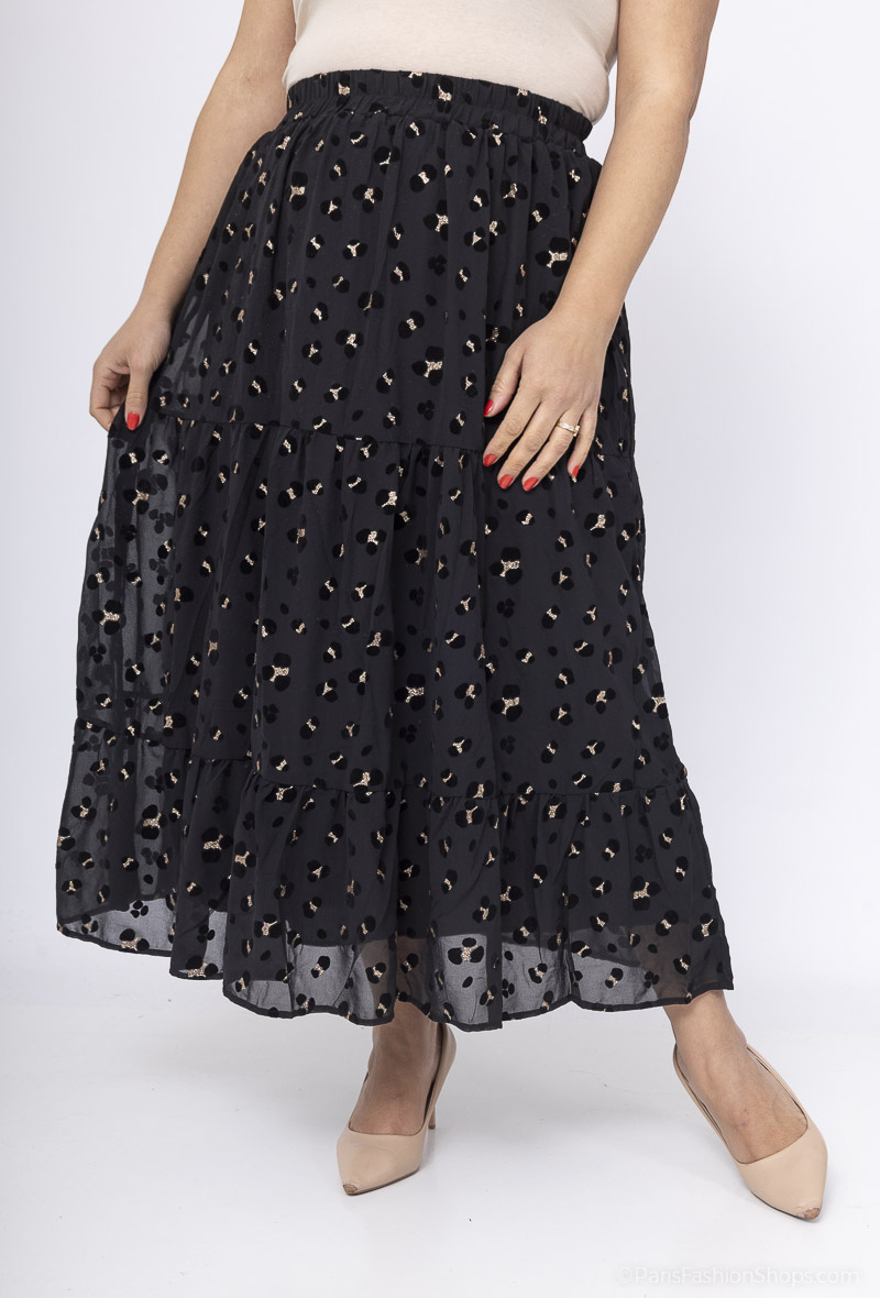 Grossiste Lilie Plus - Jupes à imprimé grande taille
