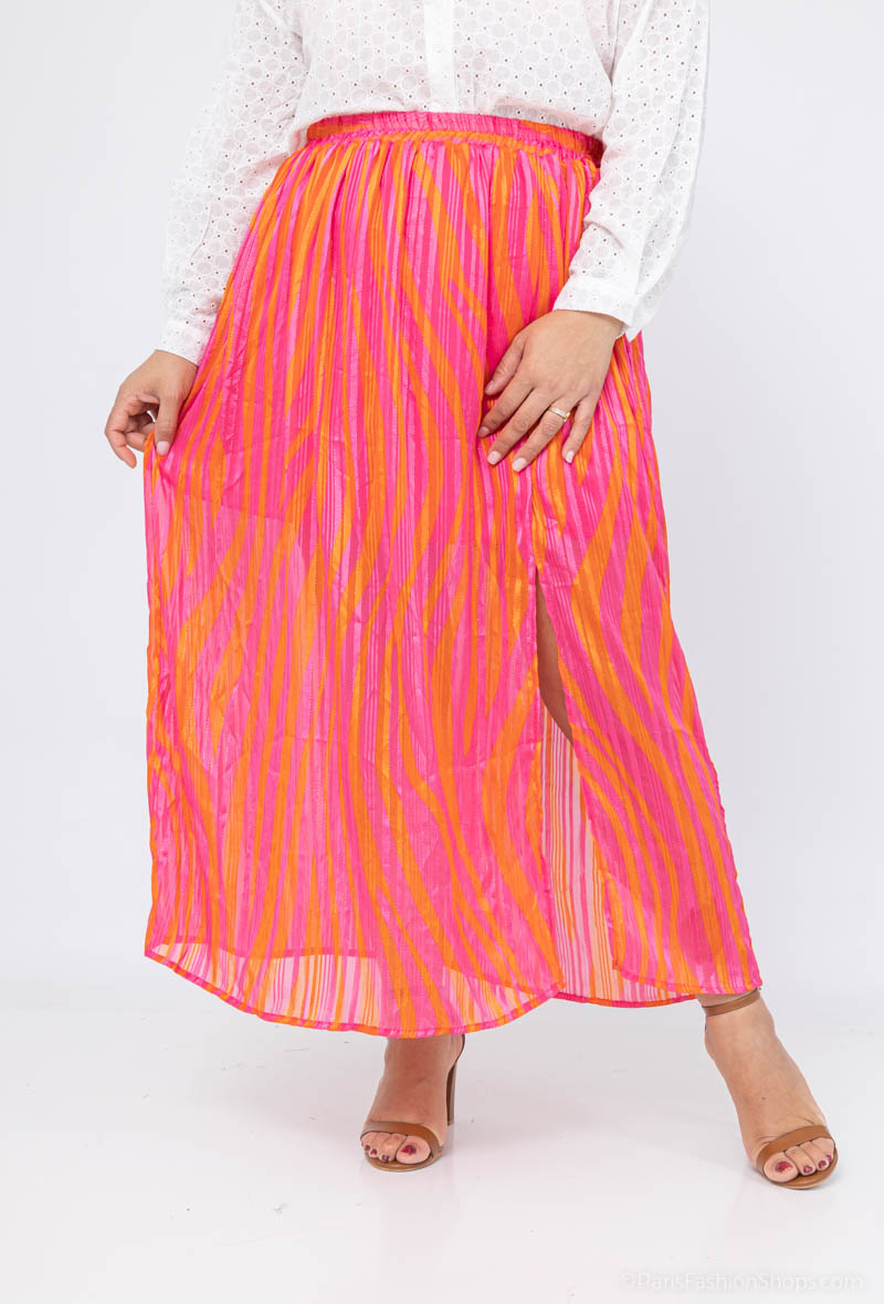 Grossiste Lilie Plus - jupe à imprimé grande taille